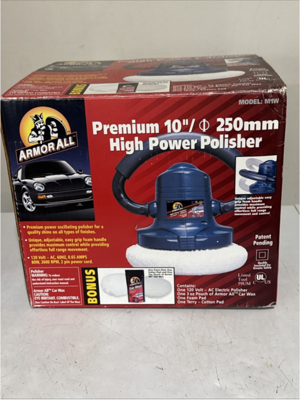 Armor All Car Premium 10” 250mm High Power Polisher New Vintage 199 Electric